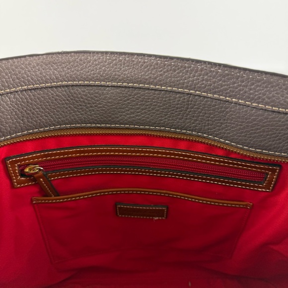 Dooney & Bourke Two-Tone Pebbled Leather Large Tote Bag - Picture 9 of 12